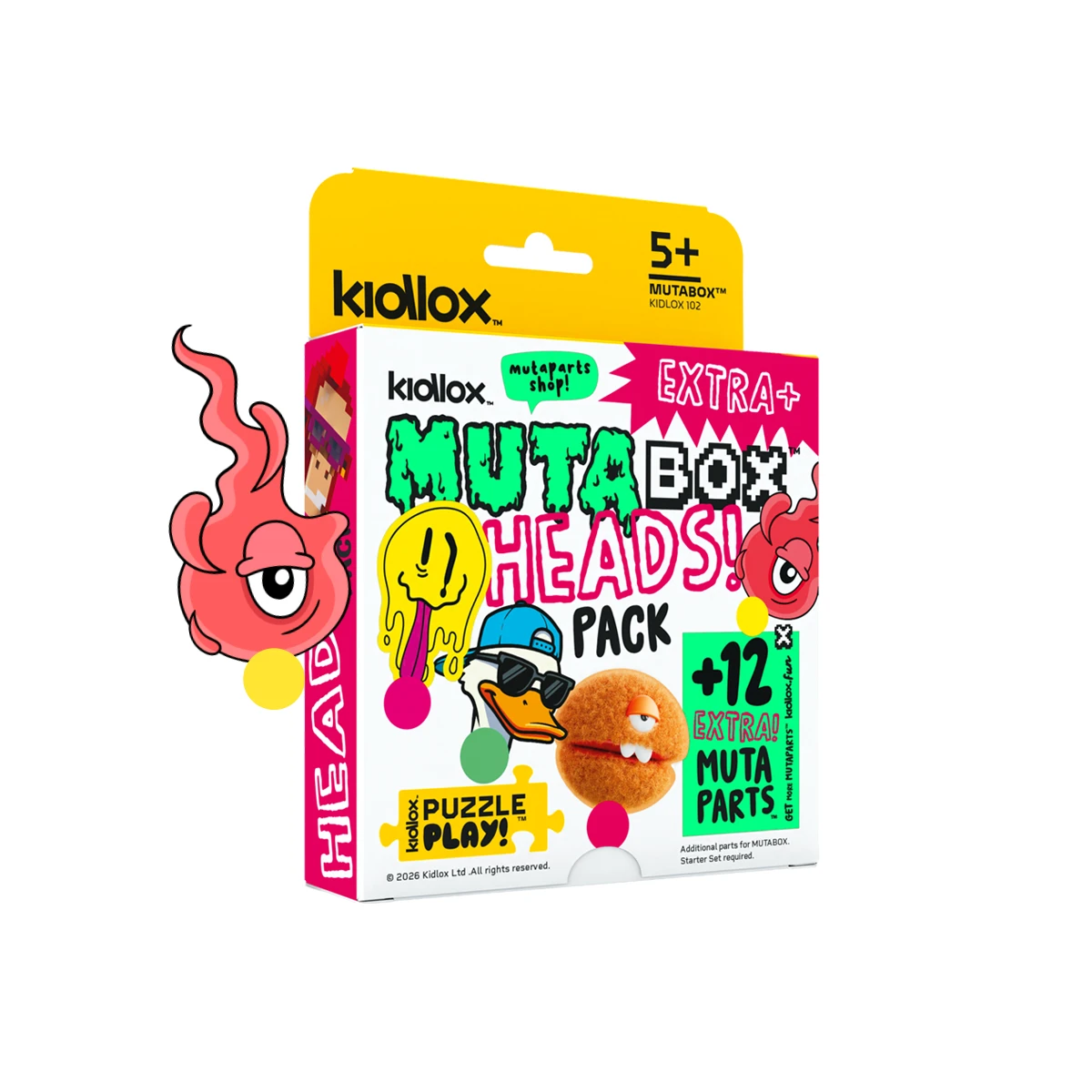 Dodatkowe zestawy MUTABOX – kreatywna zabawka z wymiennymi częściami do tworzenia postaci, zestaw HEADS